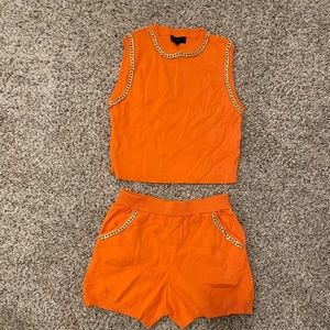 Orange Short Set